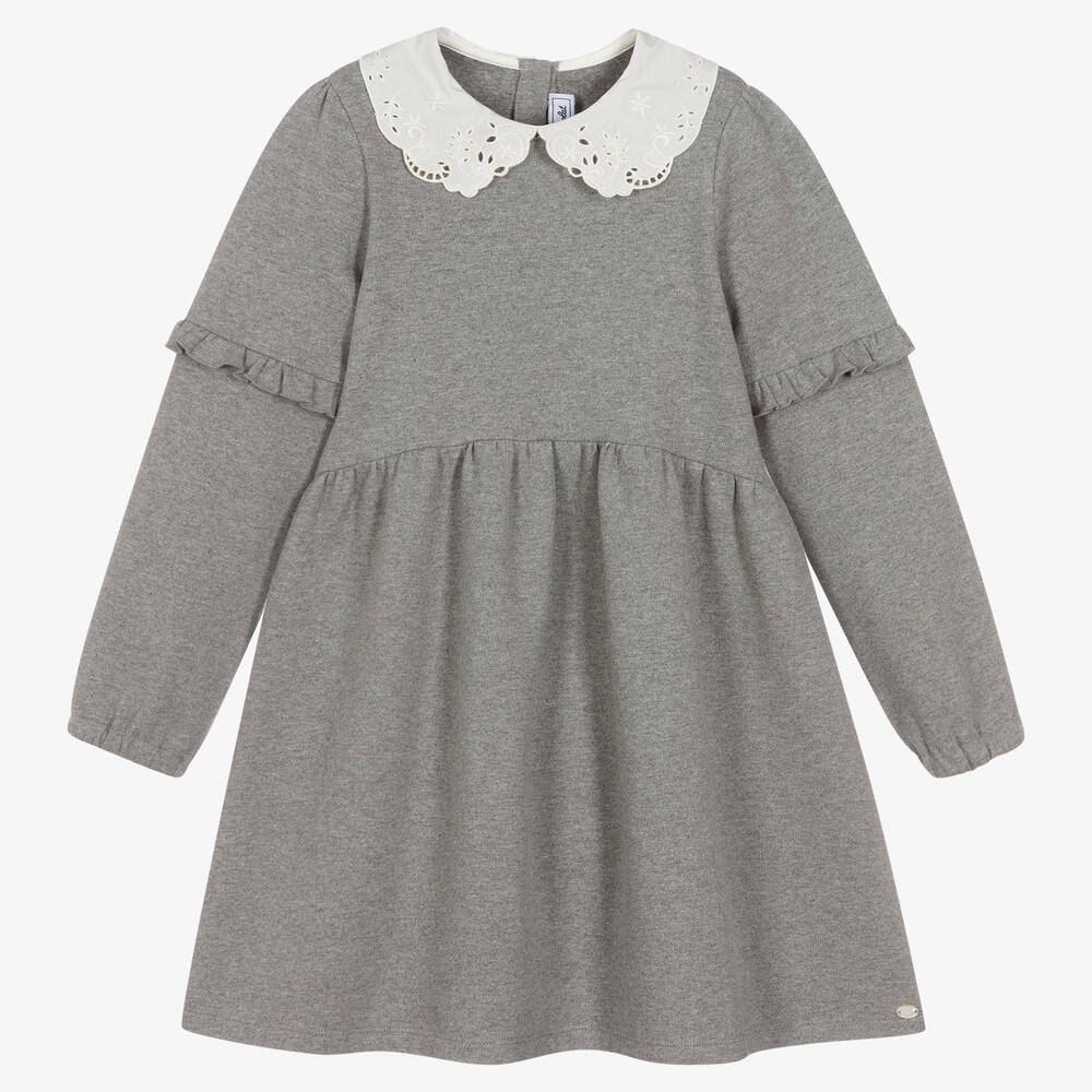 Tartine et Chocolat - Girls Grey Milano Dress | Childrensalon