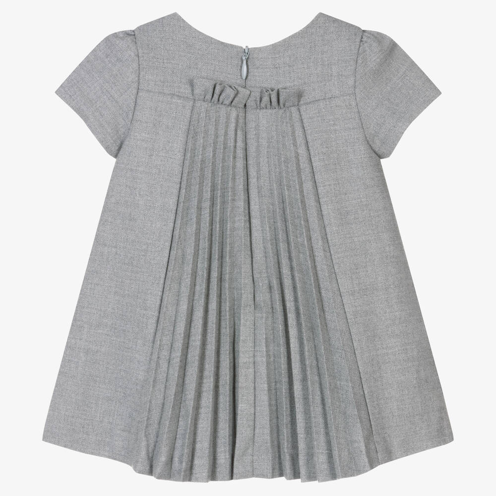 Tartine et Chocolat-Серое плиссированное платье | Childrensalon Outlet