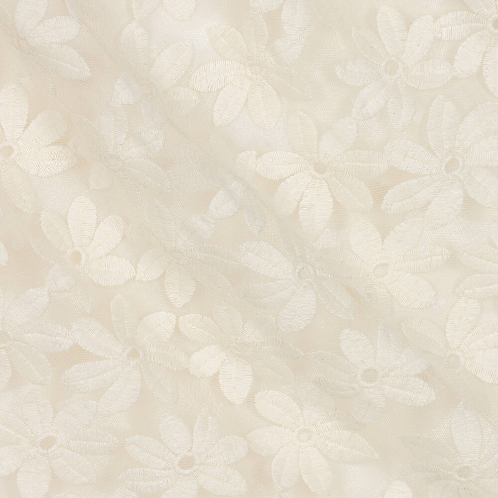 Tartine et Chocolat-Кремовое платье с вышитыми цветами | Childrensalon Outlet