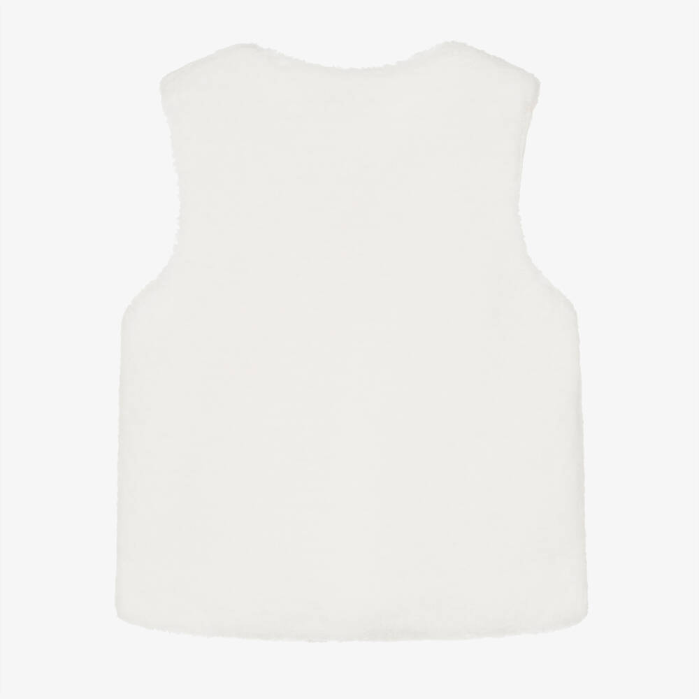 Tartine et Chocolat-جيليه فرو صناعي لون عاجي للبنات | Childrensalon Outlet