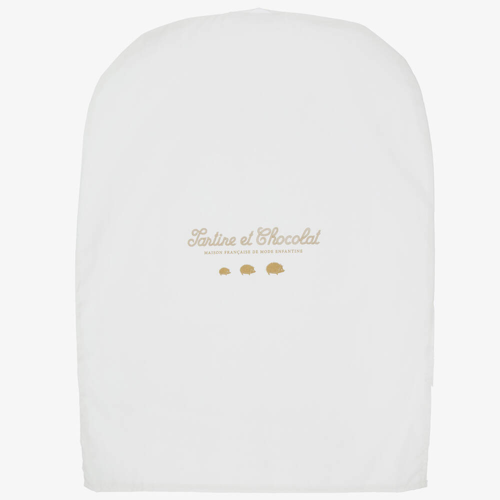 Tartine et Chocolat-Кремовое платье из тюля с кружевом | Childrensalon Outlet