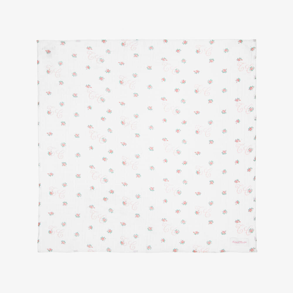 Tartine et Chocolat-Girls Ivory & Pink Floral Wrap | Childrensalon Outlet