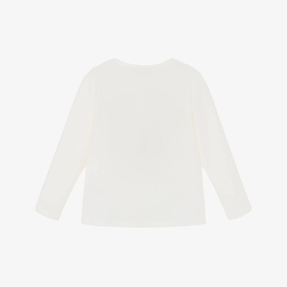 Tartine et Chocolat-Girls Ivory Starry Dream Print Cotton Jersey Top | Childrensalon Outlet