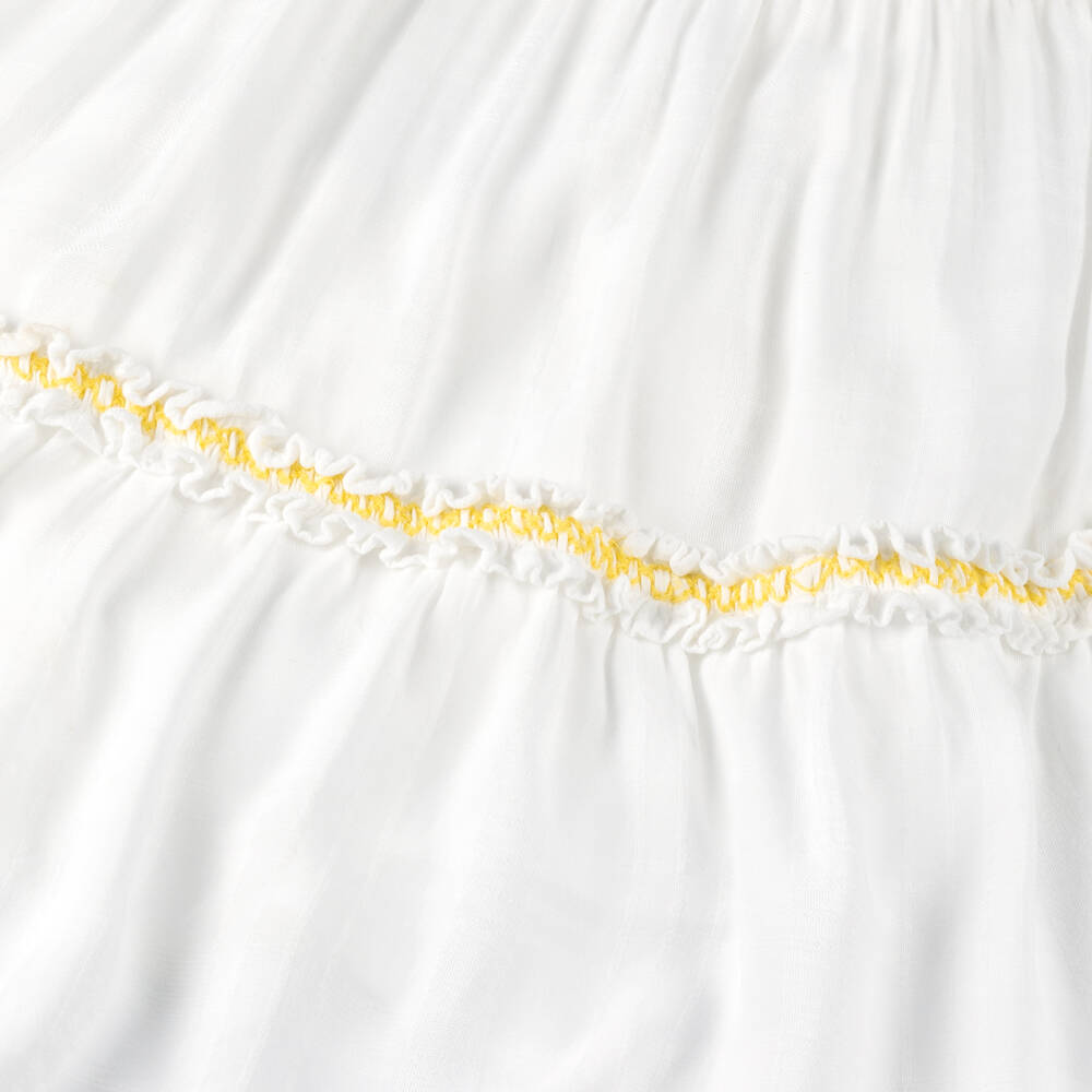 Tartine et Chocolat-Girls Ivory & Yellow Floral Maxi Gown | Childrensalon Outlet