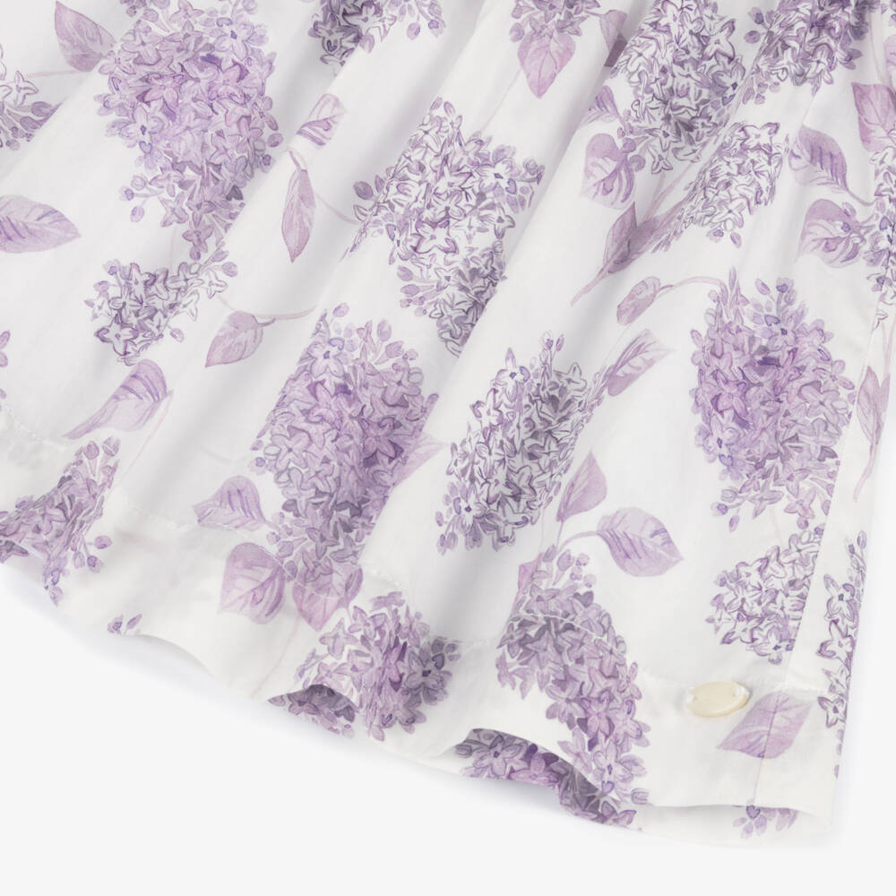 Tartine et Chocolat-Girls Lavender Blossom Cotton Frock | Childrensalon Outlet