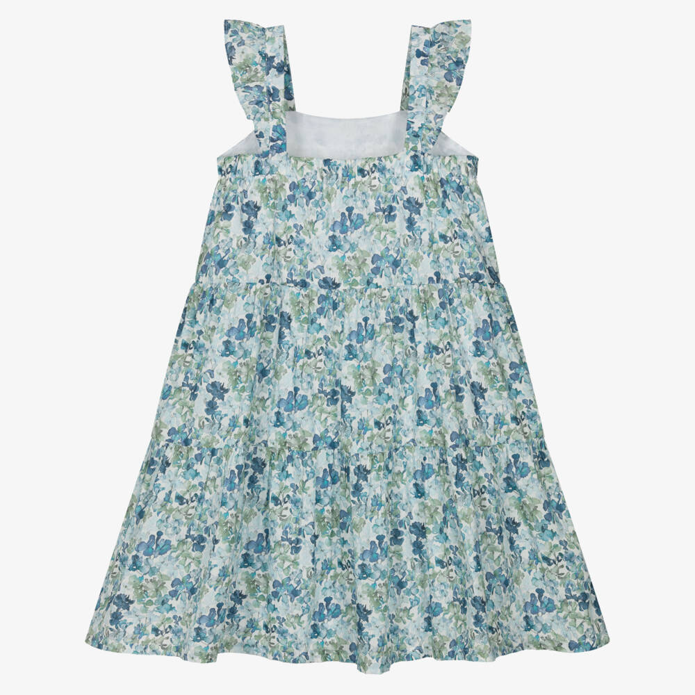 Tartine et Chocolat-فستان صيفي أزرق مزهر للبنات من ليبرتي | Childrensalon Outlet
