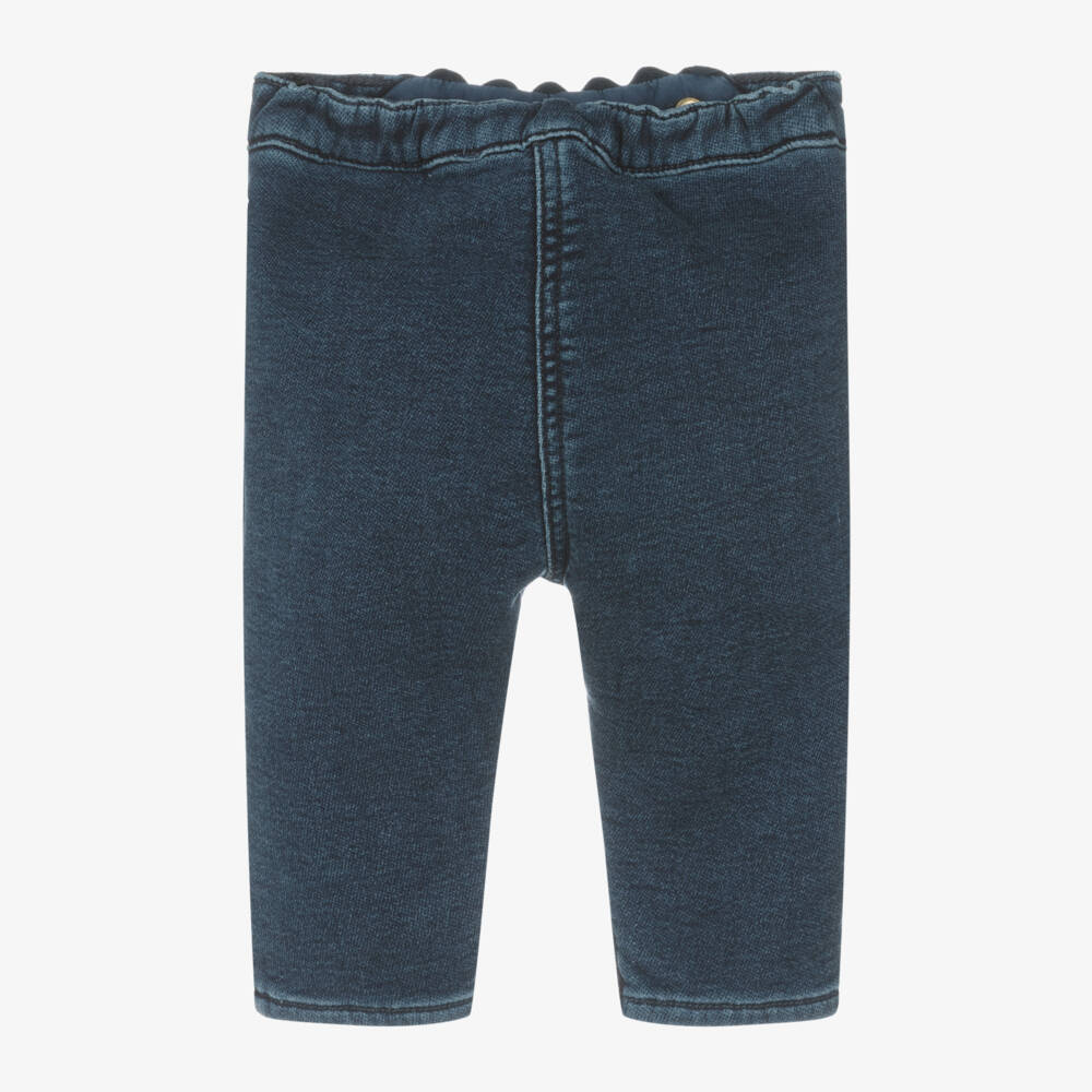 Tartine et Chocolat-Girls Navy Stretch Denim Trousers | Childrensalon Outlet