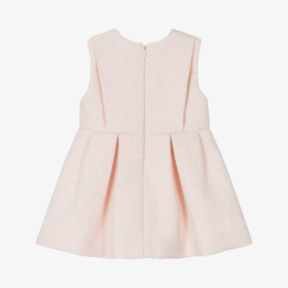 Tartine et Chocolat-Girls Pale Cotton Tweed Dress | Childrensalon Outlet