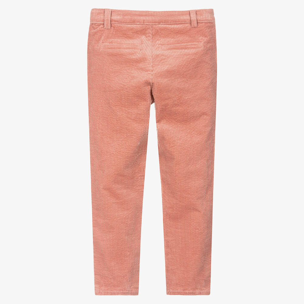 Tartine et Chocolat-Girls Pale Pink Cotton Corduroy Trousers | Childrensalon Outlet