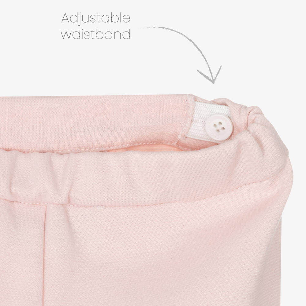 Tartine et Chocolat-Girls Pale Pink Jersey Trousers | Childrensalon Outlet
