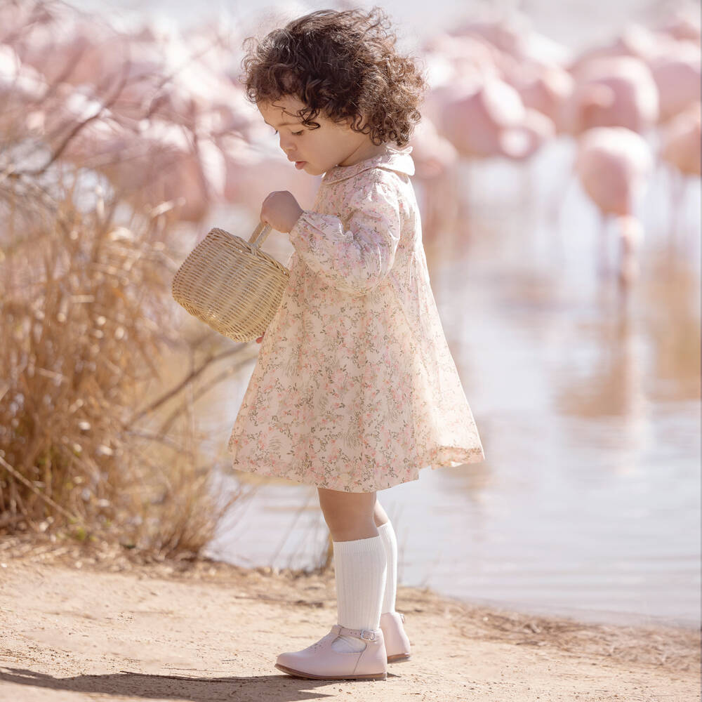 Tartine et Chocolat-Girls Pastel Floral Cotton Dress | Childrensalon Outlet