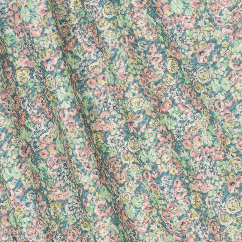 Tartine et Chocolat-Розово-голубая блузка из хлопка в цветочек | Childrensalon Outlet