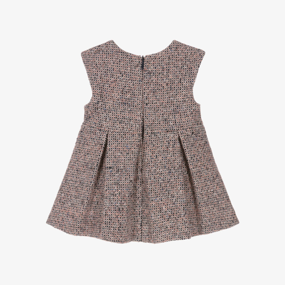 Tartine et Chocolat-Girls Pink & Blue Tweed Sleeveless Dress | Childrensalon Outlet