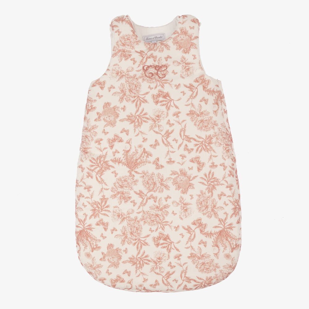 Tartine et Chocolat-Girls Pink Botanical Sleep Sack | Childrensalon Outlet