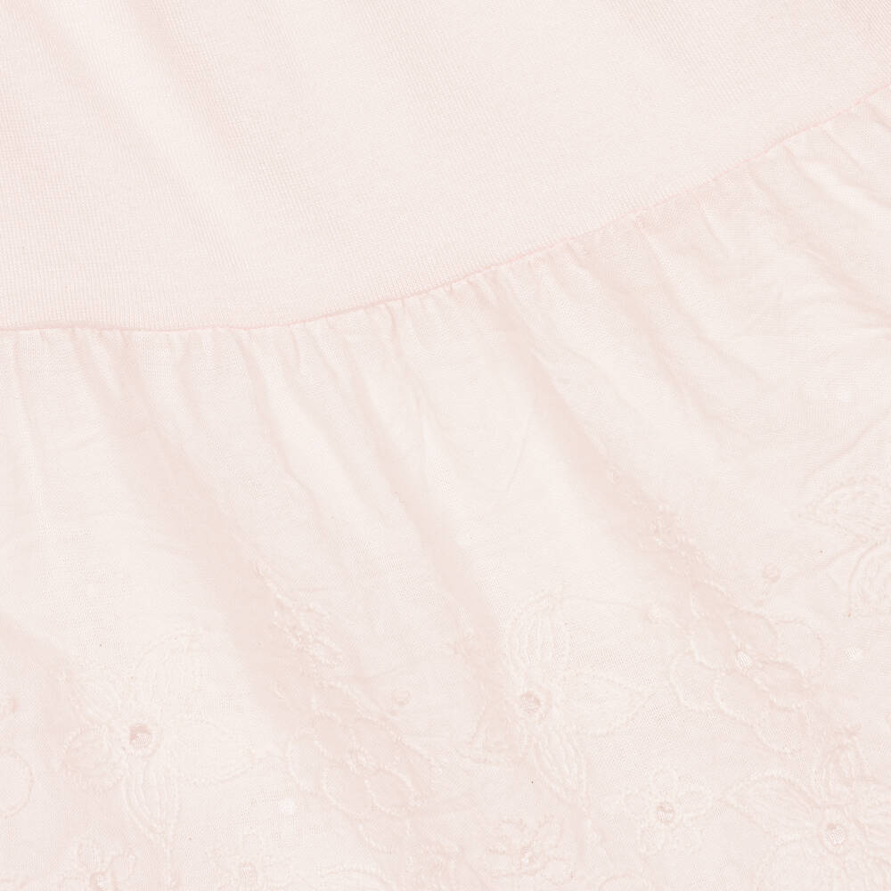 Tartine et Chocolat-Girls Pink Broderie Anglaise Dress | Childrensalon Outlet