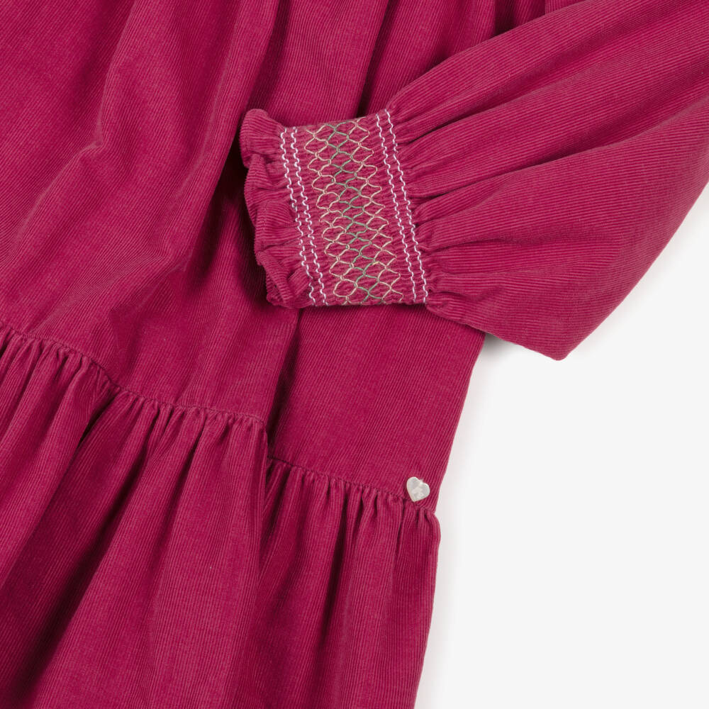 Tartine et Chocolat-فستان مخمل وردي للبنات | Childrensalon Outlet
