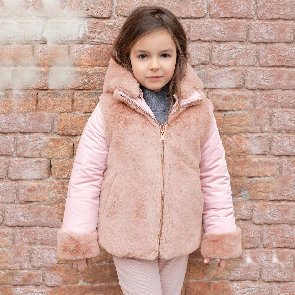 Tartine et Chocolat-بنطلون قطن كوردروي لون زهري للبنات | Childrensalon Outlet