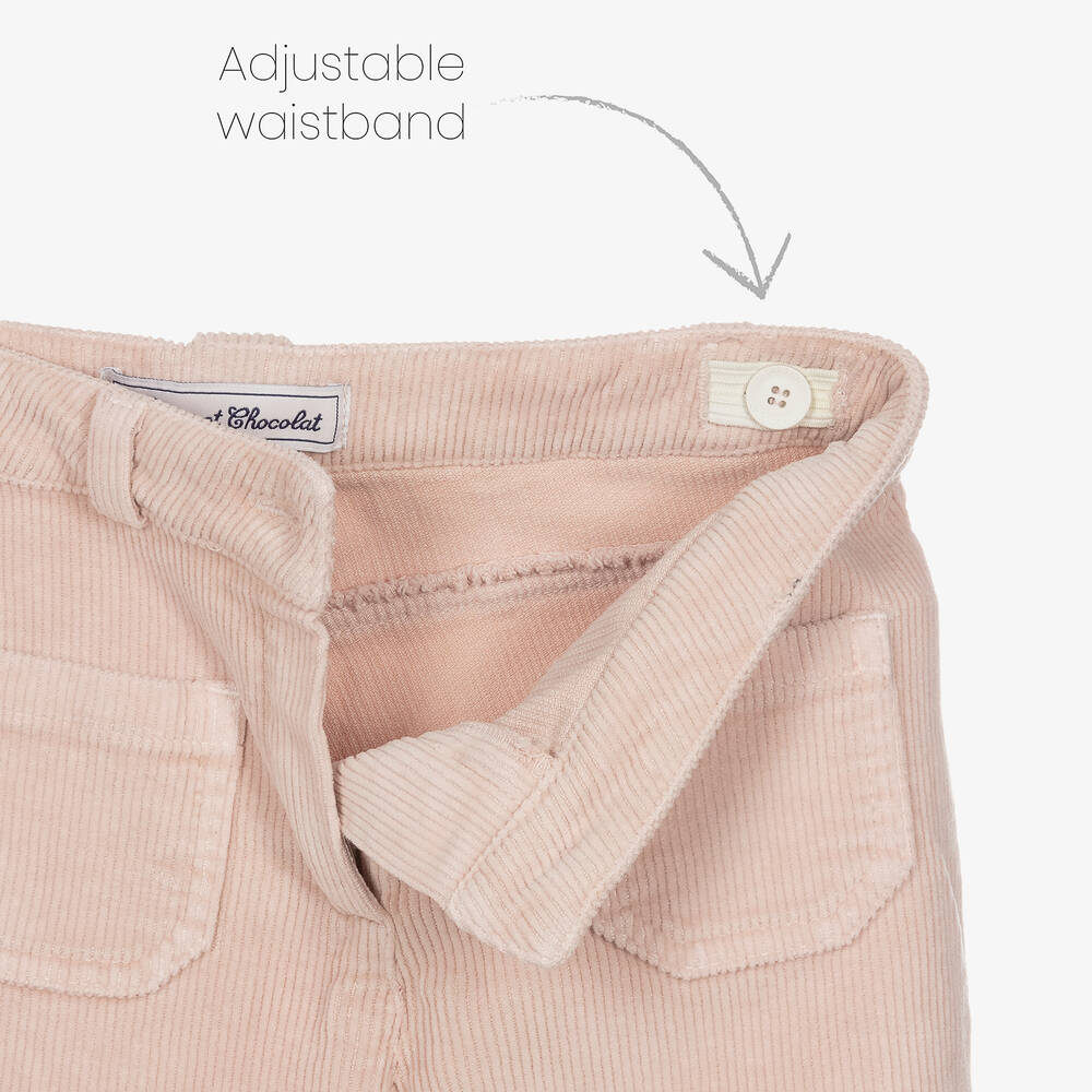 Tartine et Chocolat-بنطلون قطن كوردروي لون زهري للبنات | Childrensalon Outlet