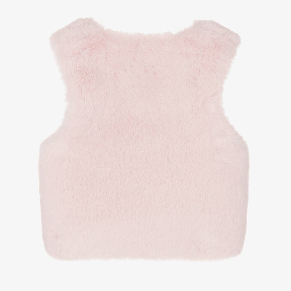 Tartine et Chocolat-Розовый жилет из искусственного меха | Childrensalon Outlet