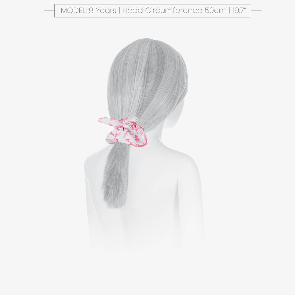 Tartine et Chocolat-Girls Pink & Ivory Floral Hair Ties | Childrensalon Outlet