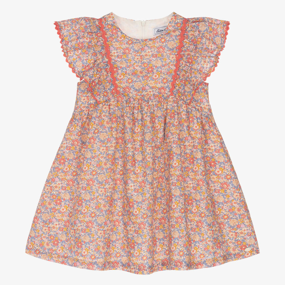 Tartine et Chocolat - Robe rose en coton Liberty fille | Childrensalon