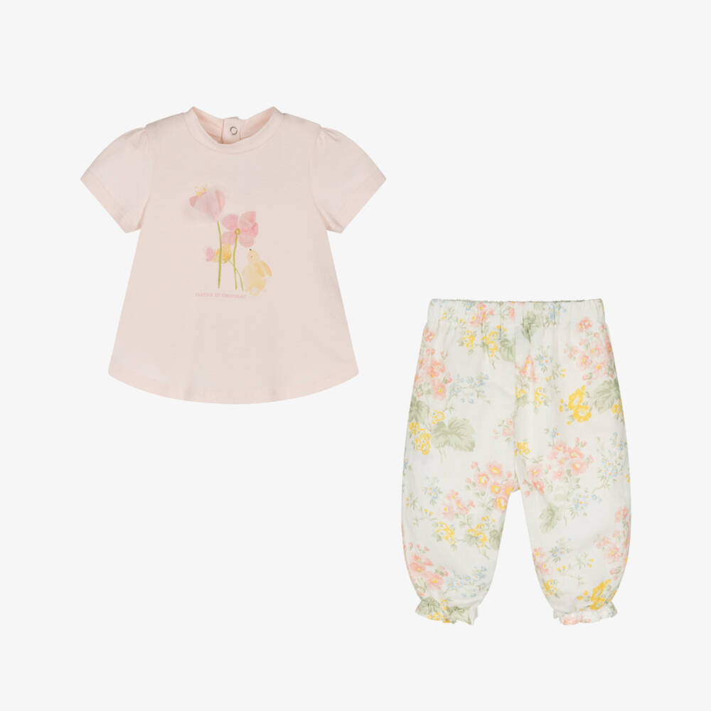 Tartine et Chocolat-طقم زهري من الكتان للبنات | Childrensalon Outlet