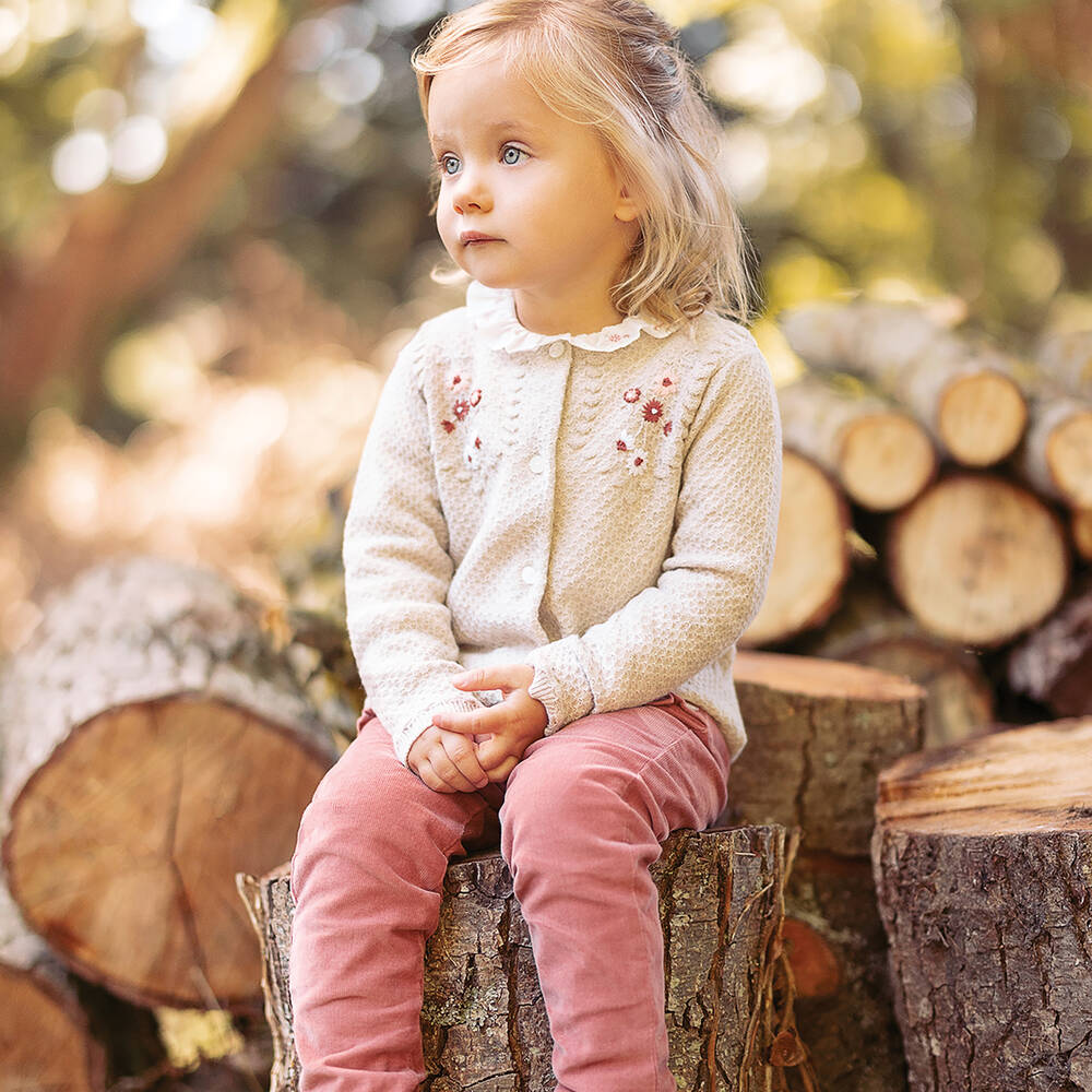 Tartine et Chocolat-Розовые брюки из тонкого вельвета для девочек | Childrensalon Outlet