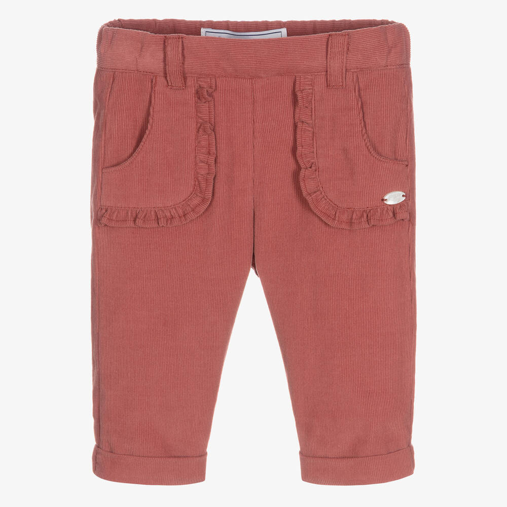 Tartine et Chocolat - Girls Pink Needlecord Trousers | Childrensalon