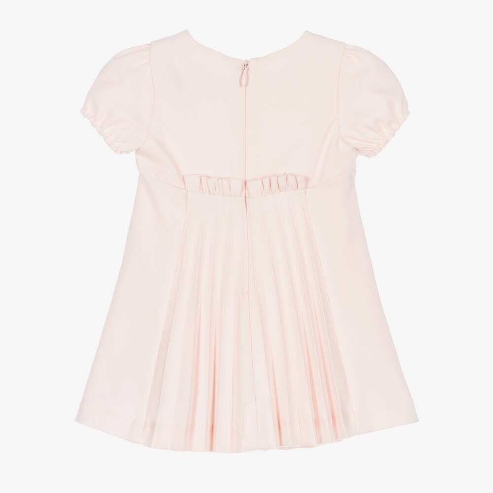Tartine et Chocolat-Girls Pink Pleated Dress | Childrensalon Outlet