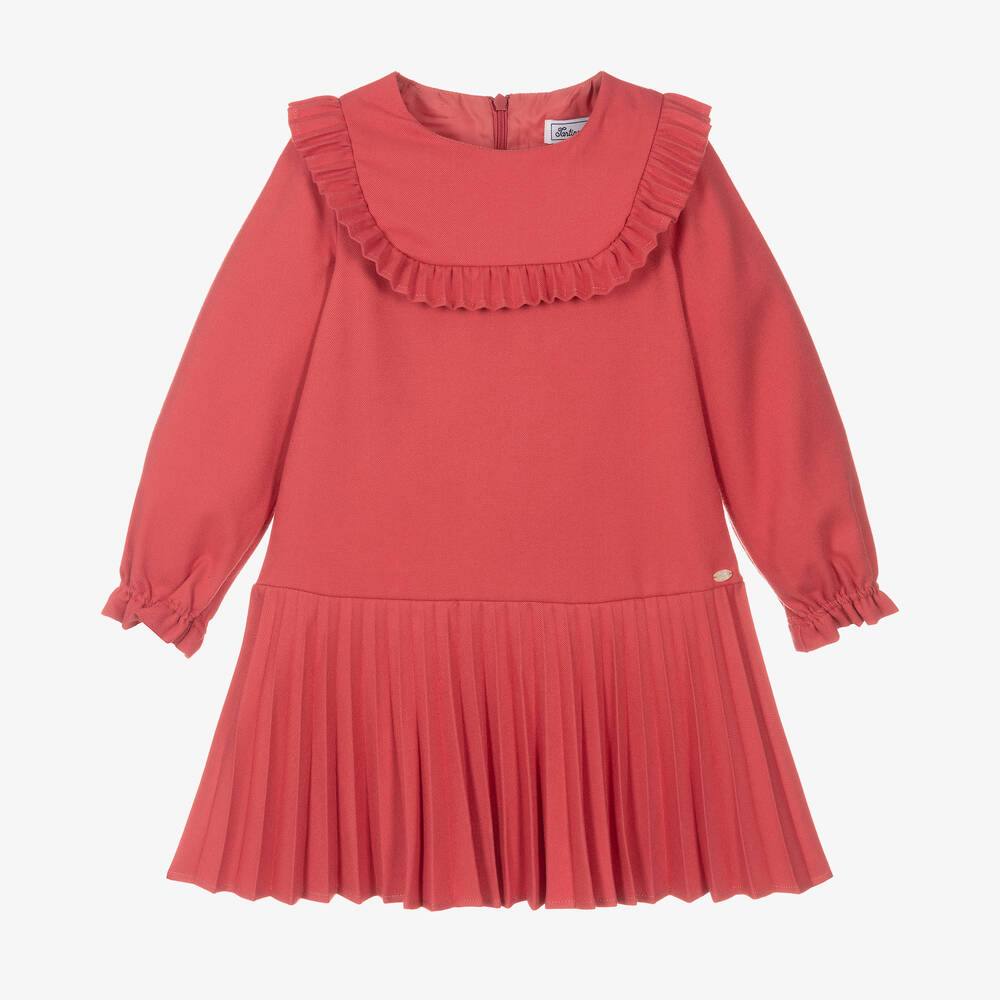 Tartine et Chocolat - Rosa Kleid mit Falten für Mädchen | Childrensalon