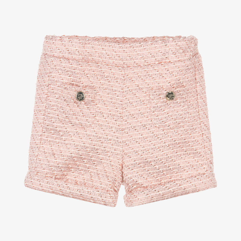 Tartine et Chocolat - Rosa schimmernde Baumwollshorts | Childrensalon