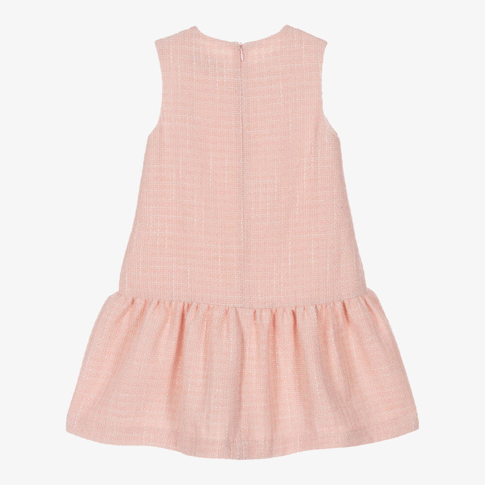 Tartine et Chocolat-Girls Pink Tweed Party Dress | Childrensalon Outlet