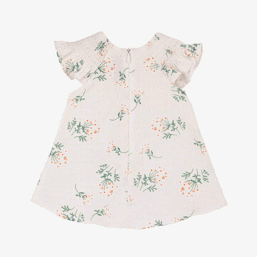 Tartine et Chocolat-Girls Plumeti Cotton Floral Frock | Childrensalon Outlet