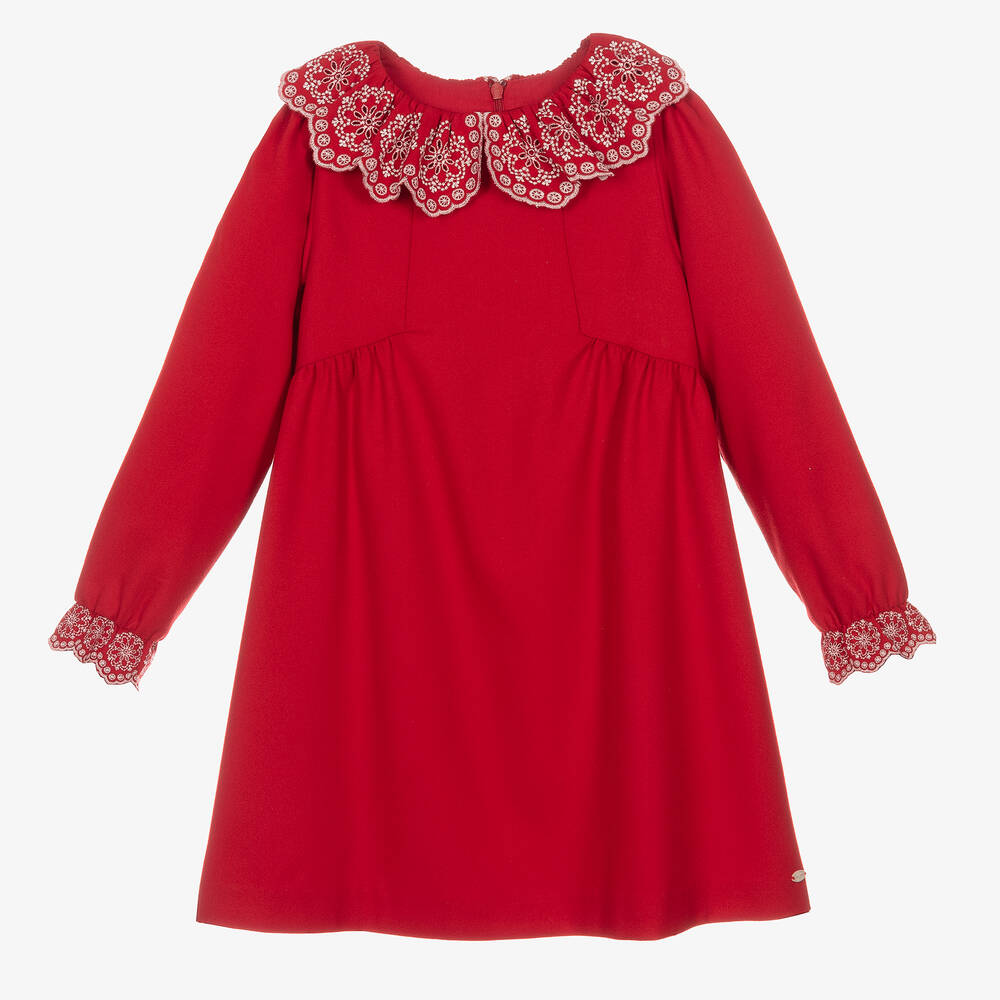 Tartine et Chocolat - Rotes Viskosekleid (M)  | Childrensalon