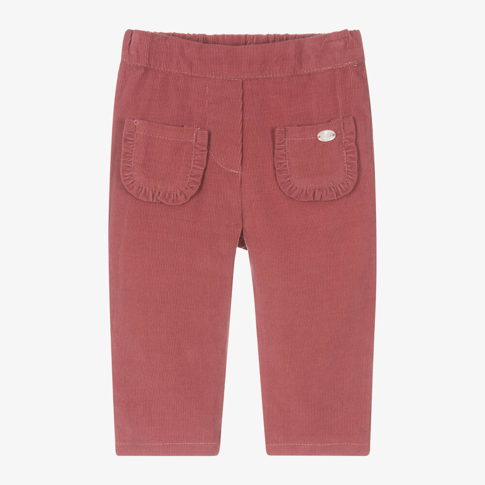 Tartine et Chocolat-Girls Rose Needlecord Cotton Trousers | Childrensalon Outlet