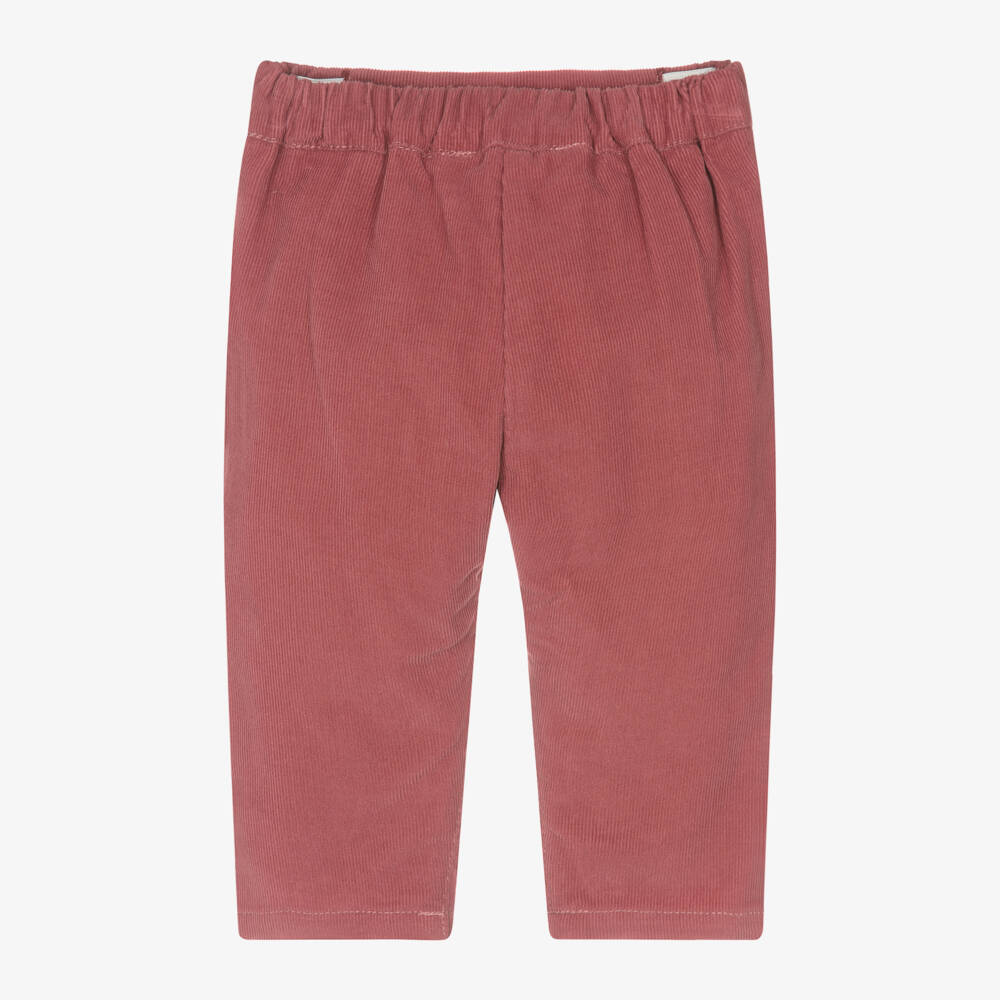 Tartine et Chocolat-Girls Rose Needlecord Cotton Trousers | Childrensalon Outlet