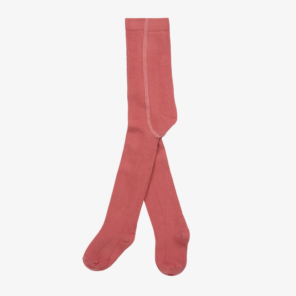Tartine et Chocolat-Girls Rose Pink Cotton Tights | Childrensalon Outlet