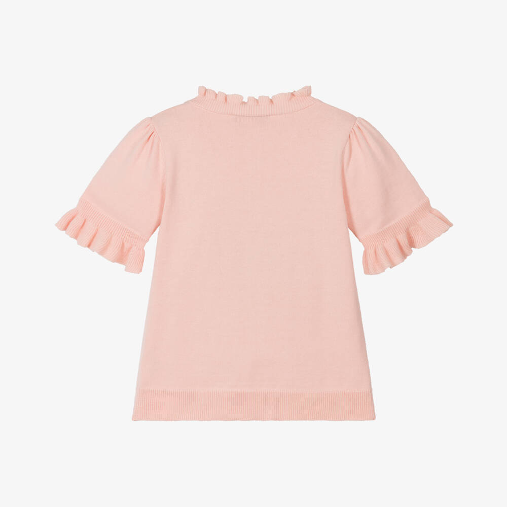 Tartine et Chocolat-بلوفر محبوك وردي للبنات | Childrensalon Outlet