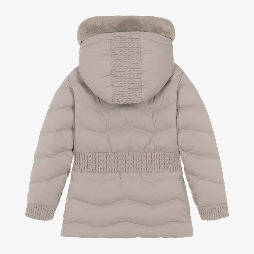 Tartine et Chocolat-Girls Sand Quilted Puffer Jacket | Childrensalon Outlet