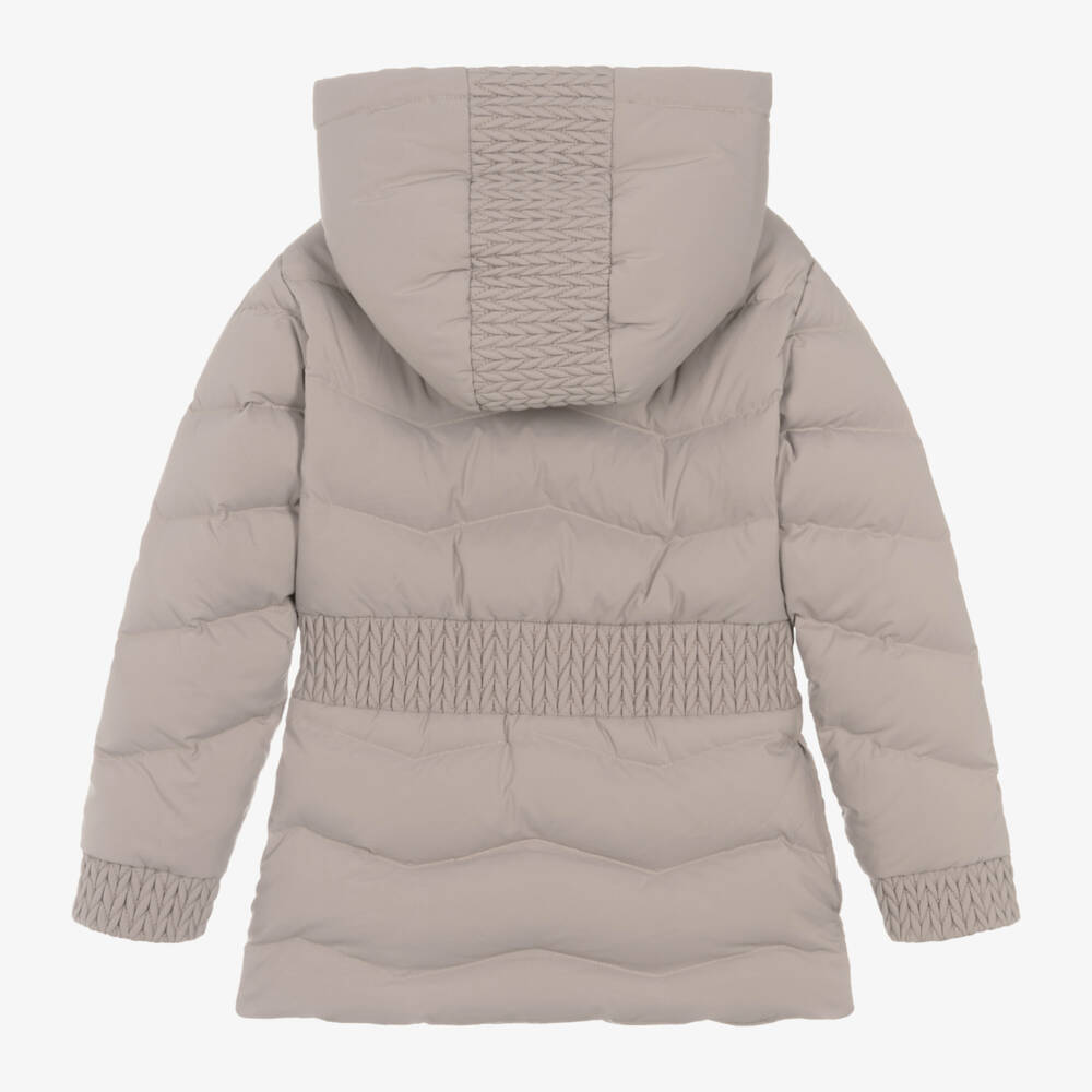 Tartine et Chocolat-Girls Sand Quilted Puffer Jacket | Childrensalon Outlet