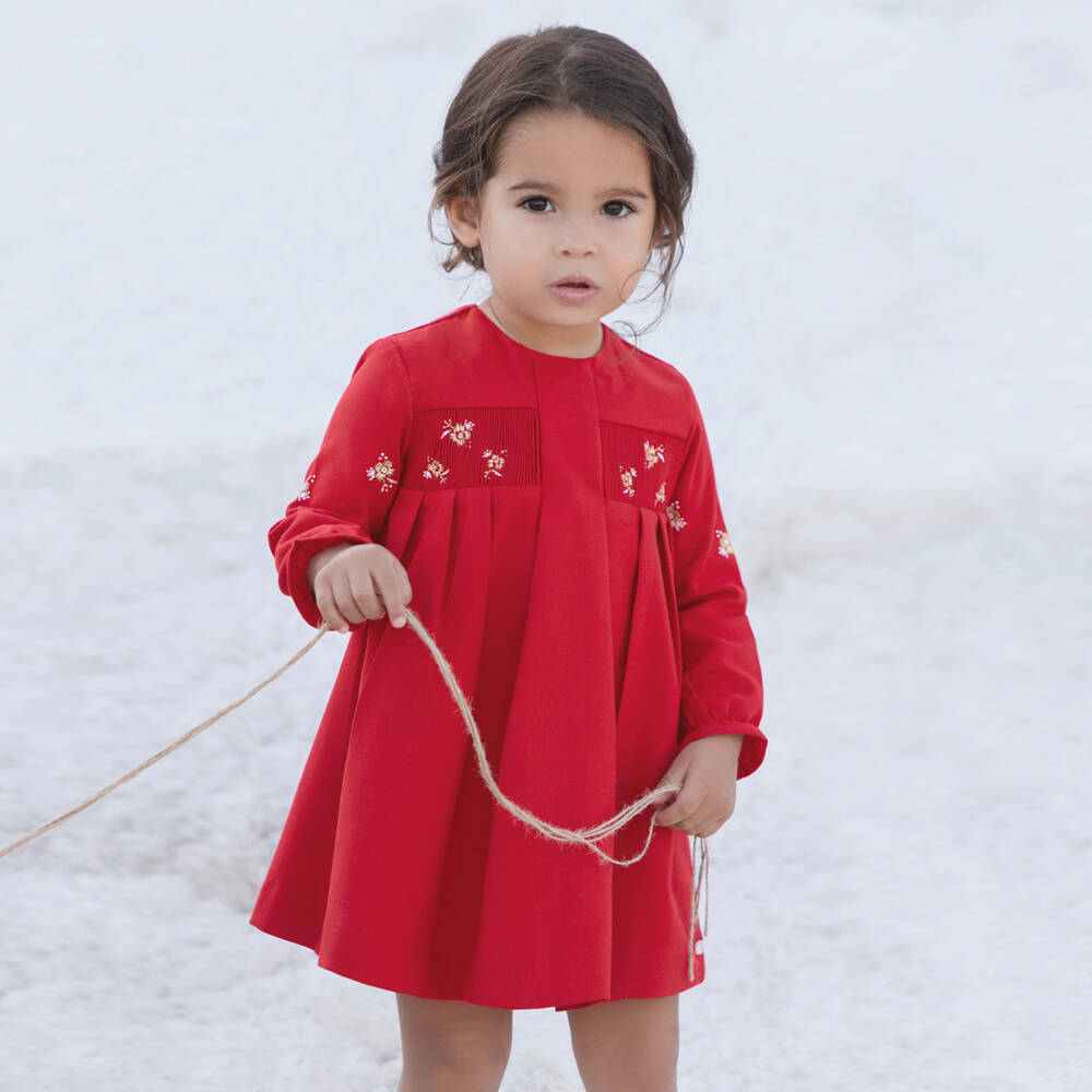 Tartine et Chocolat-Girls Scarlet Embellished Dress | Childrensalon Outlet