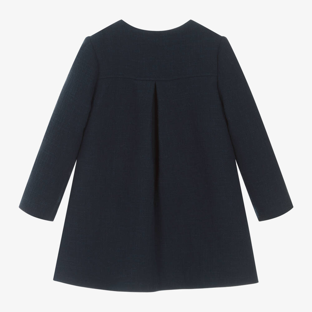 Tartine et Chocolat-Girls Smart Navy Wool Coat | Childrensalon Outlet