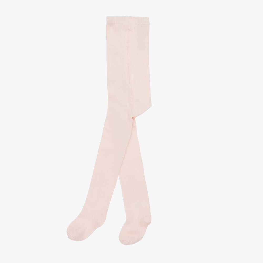 Tartine et Chocolat-Girls Soft Pink Knit Tights | Childrensalon Outlet