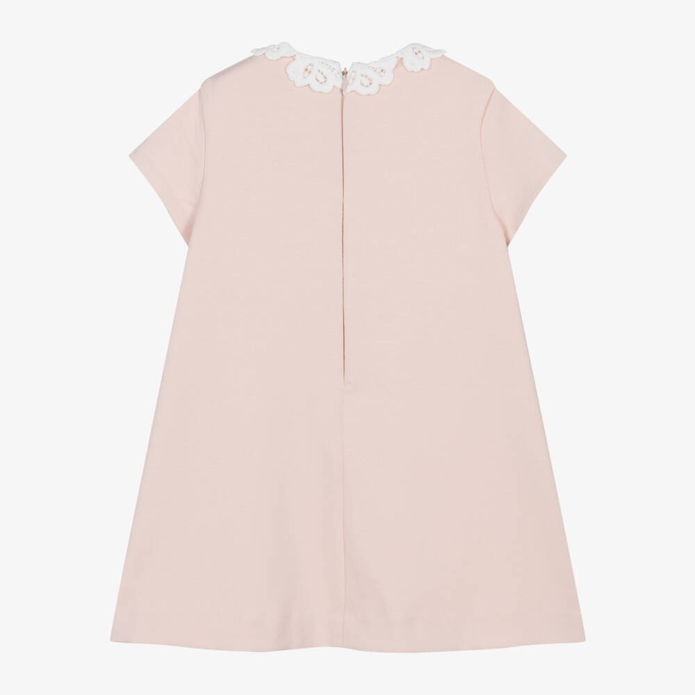 Tartine et Chocolat-Girls Soft Pink Lace Dress | Childrensalon Outlet