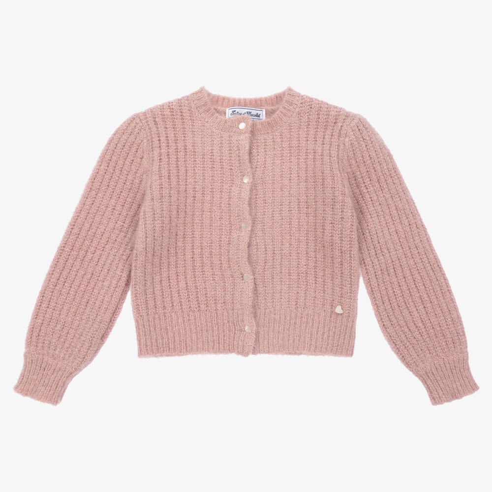 Tartine et Chocolat - Cardigan rose étincelant Fille | Childrensalon