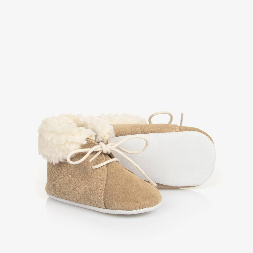 Tartine et Chocolat-Girls Suede Baby Walking Shoes | Childrensalon Outlet