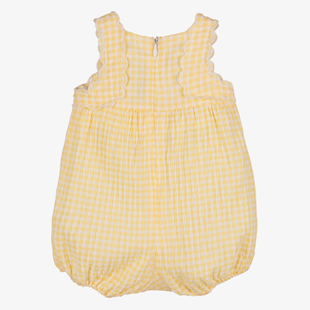 Tartine et Chocolat-جمبسوت قطني بنقشة مربعات للبنات | Childrensalon Outlet