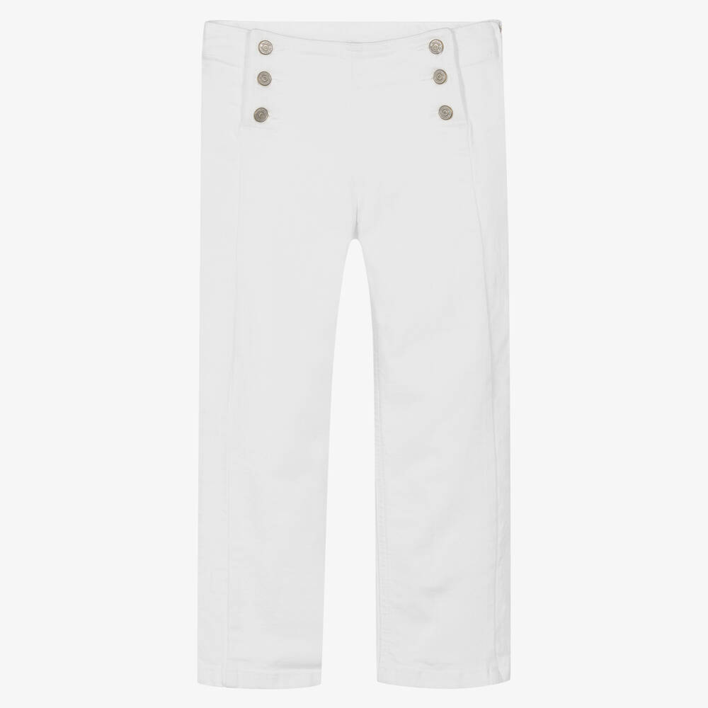 Tartine et Chocolat - Pantalon blanc en jean fille | Childrensalon