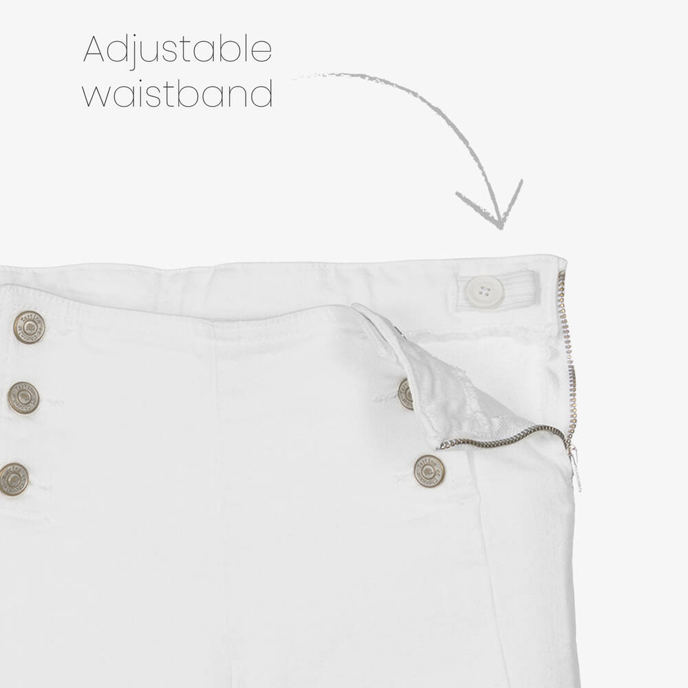 Tartine et Chocolat-Белые джинсовые брюки для девочек | Childrensalon Outlet