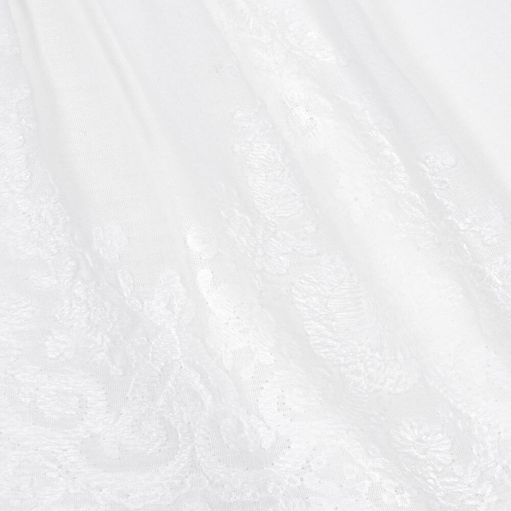 Tartine et Chocolat-Белое платье из муслина с вышивкой | Childrensalon Outlet